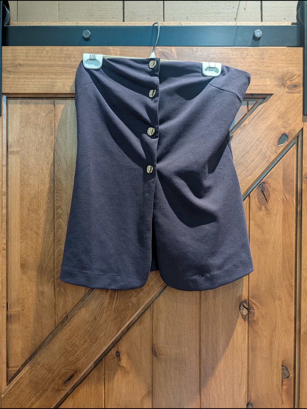 H & M Dark Purple Button Up Tube Top Size M